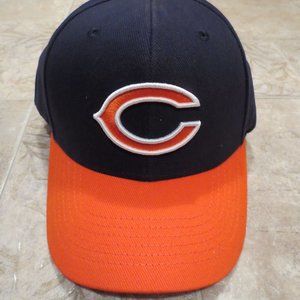 NFL Chicago Bears Baseball Cap Hat, Navy Blue & Orange (193)